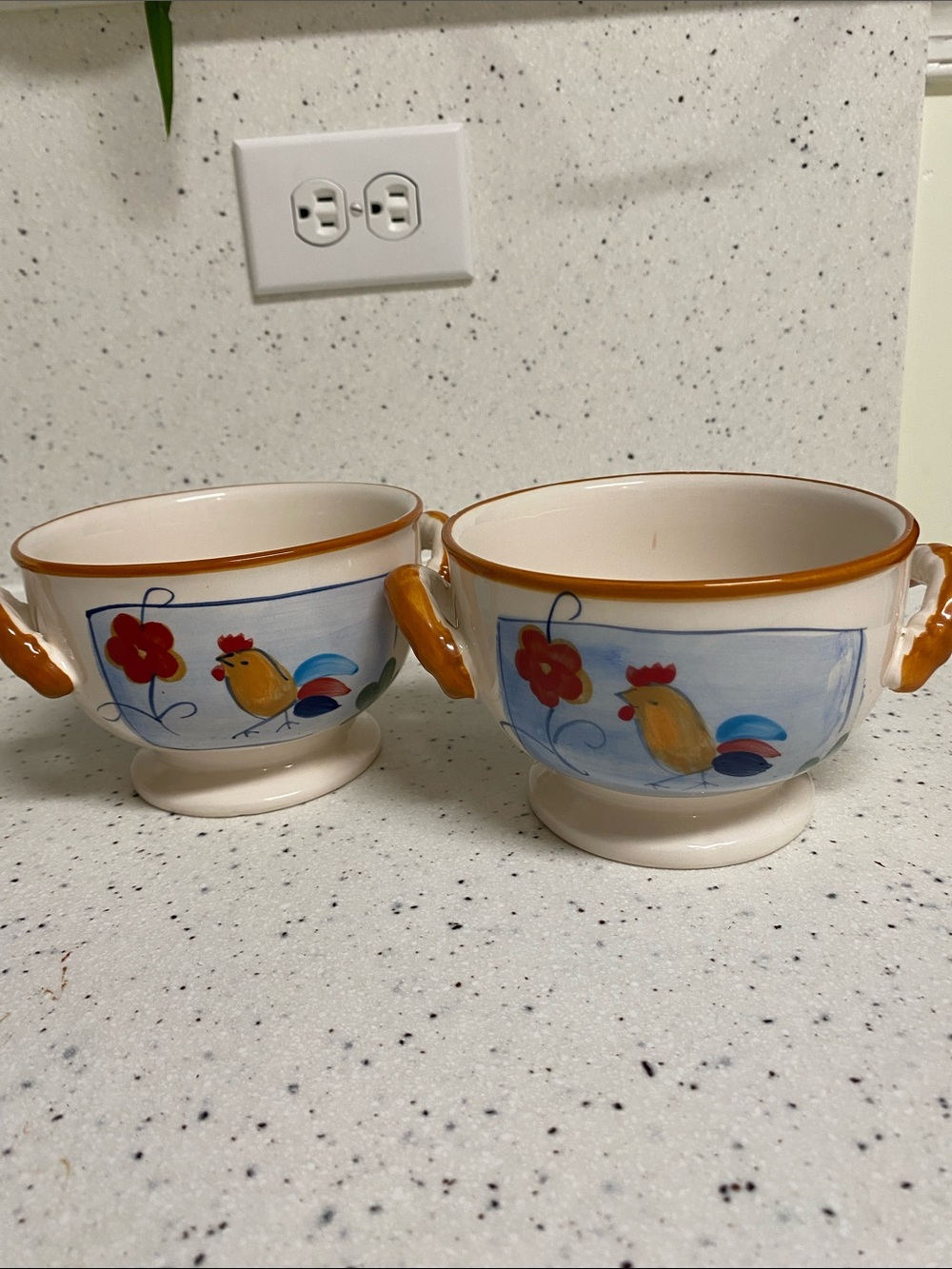 Set of 2, California Pantry, 16oz., cereal/soup/icecream, ceramic bowls.